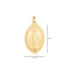 Colar Medalha Milagrosa Folheado 60cm-CJP130D/F03 - Loja Santo Anjo