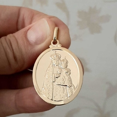 Pingente Nossa Senhora da Penha Folheado Ouro 3cm - P563-D