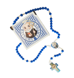TERÇO INFANTIL SÃO BENTO COM CAIXINHA MDF - ZT293SB - Loja Santo Anjo