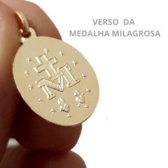 Colar Medalha Milagrosa Folheada Ouro 60cm - CJP129DR/F03-60 na internet