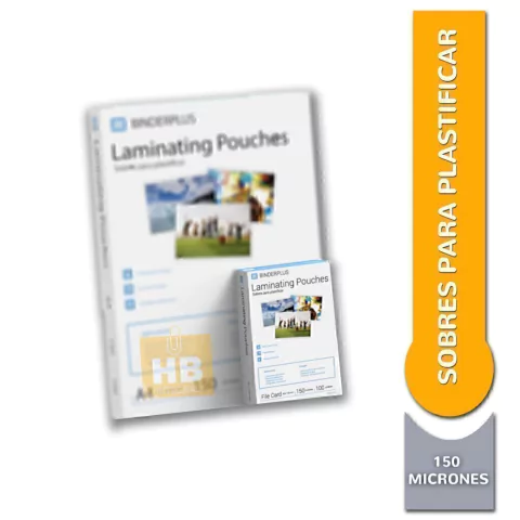 SOBRES PARA PLASTIFICACION 83X120 MM x100 HJS