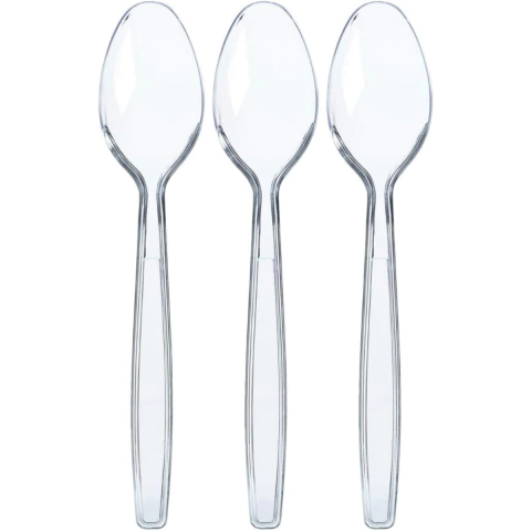 CUCHARA DESCARTABLE STENDY FIESTA SOBREMESA CRISTAL en internet