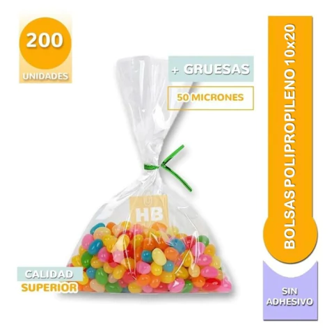 Bolsa Polipropileno Celofan 10x20 Sin Adhesivo - comprar online
