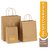 Bolsas De Papel Madera Kraft Marron manija retorcida 32x10x30