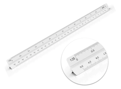 Escalimetro Regla Bisel 30cm