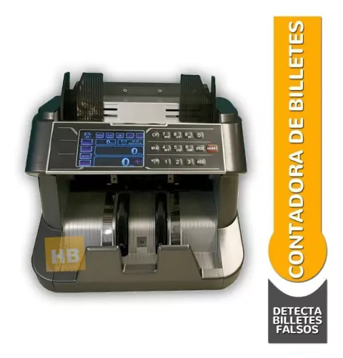 CONTADORA DE BILLETES CIFRA 8080 HEAVY DUTY CARGA FRONTAL - DETECTOR FALSOS