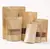 Bolsa Doypack Stendy Zipper Kraft Marron Con Ventana Y Cierre Hermetico 20x30cm - comprar online