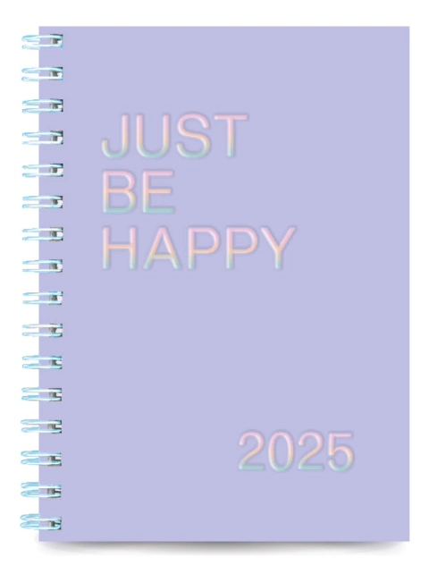 Agenda Talbot N°7 Diario 304 Hojas Modelo Just Be Happy 2025