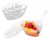 Compotera Bowl Pote Ovalada Con Tapa Y Tenedor X10 Unidades - comprar online