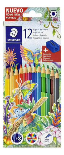 Lapices De Colores Staedtler X 12 Largos + Sacapuntas - STAEDTLER