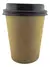 Vaso De Polipapel Stendy Kraft Con Tapa Negra 08 Oz