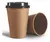 Vaso De Polipapel Stendy Descartable Kraft Color Marron Con Tapa Negra 6 Onzas - comprar online