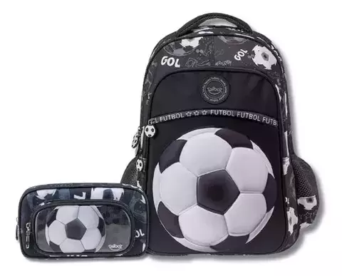 Combo Mochila Espalda School Gang + Canopla Big Pocket 2 Cierres Talbot