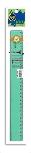 REGLA ESTUDIO 30 CM VERDE PIZZINI