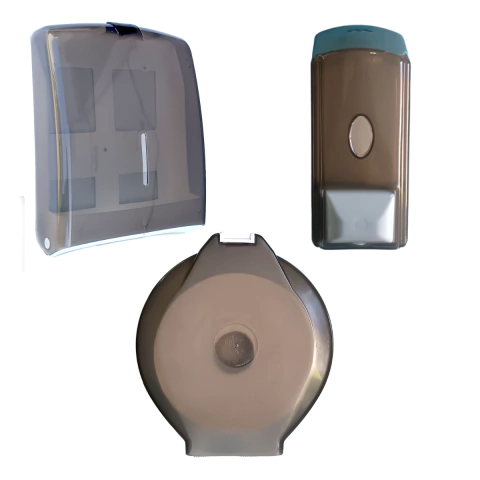 Kit Dispenser - Jabón Liquido -toallas Mano- Papel Higiénico Fume