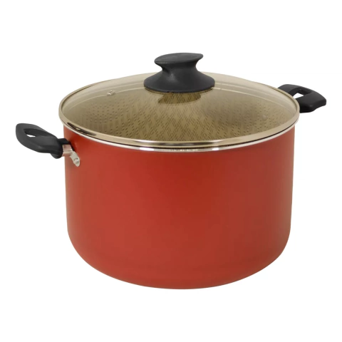 Cacerola Olla Teflon Antiadherente 24cm Tapa Vidrio Jovifel