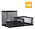 ORGANIZADOR DE ESCRITORIO STENDY METAL 3 CAVIDADES ALTO NEGRO Y PLATA - HB Integral - Todo en un solo lugar!