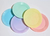 PLATOS 23CM PLÁSTICO DURO STENDY DESCARTABLE HERMOSOS COLORES PASTEL en internet