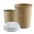 VASO DE POLIPAPEL COLOR MARRON CON TAPA BLANCA Y COLLARIN 6 ONZAS