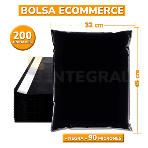 SOBRES BOLSAS E-COMMERCE C/ADHESIVO 32x45 90 MIC. NEGRO x100 STENDY - HB Integral - Todo en un solo lugar!