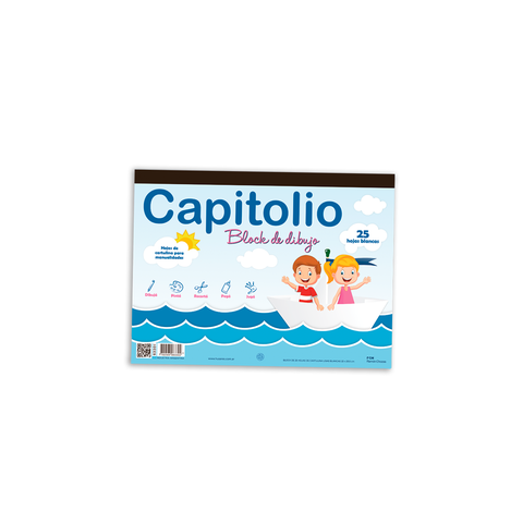 Block De Dibujo Hojas Blancas Capitolio 22x29,5 N5 25 Hojas