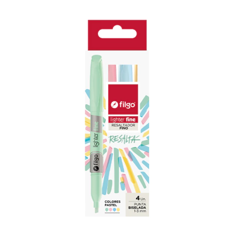 Resaltadores Filgo Pastel Lighter Fine - Pack X4