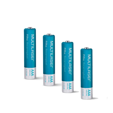 MULTILASER PILA RECARGABLE AAA 1000MAH BLISTER X4