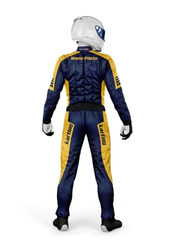 Macacão de Kart MP90 Azul e Amarelo - comprar online