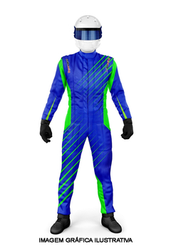 Macacão de Kart MP70 Azul e Verde