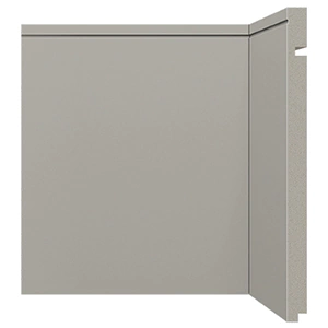 Rodapé 25CM Cinza c/ Friso (Poliestireno) - BARRA 2,20m