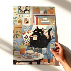 Lámina 0121 - Cat Lovers - comprar online