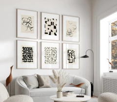 Set de 6 cuadros Abstractos 05 - comprar online