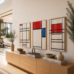 Set de 3 Cuadros Piet Mondrian - 02/06/07 - comprar online