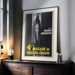 Cuadro Poster Cuatro Moscas Sobre Terciopelo Gris - Dario Argento - comprar online