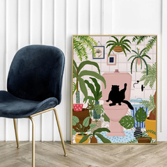 Cuadro Toilet Cat - comprar online