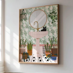 Cuadro Toilette Black Cat II - comprar online