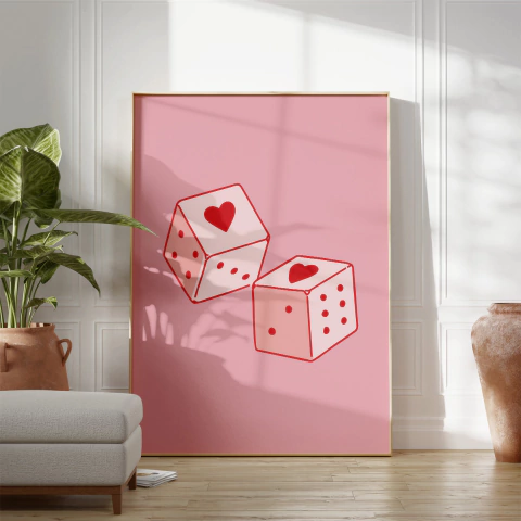 Cuadro Dados Love - comprar online