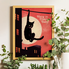 Cuadro Gatito Hang in There