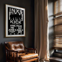 Cuadro Poster INXS - Kick World Tour - comprar online