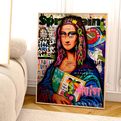 Cuadro Moderno Gioconda Mona Lisa Collage 19 - comprar online
