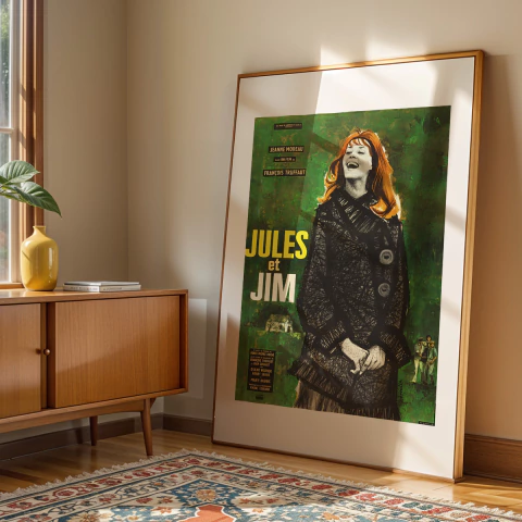 Cuadro Pelicula Jules et Jim - Francoise Truffaut - comprar online