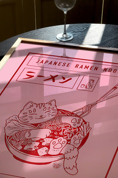 Cuadro Gatito En Ramen - comprar online