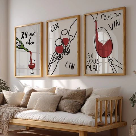 Set de 3 cuadros Kitchen - 149/150/152 - comprar online