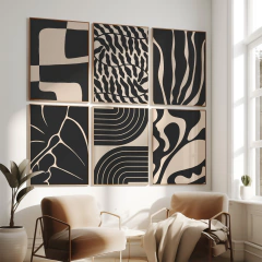 Set de 6 cuadros Abstractos 01 - comprar online