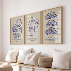 Set de 3 láminas #39 - Cafe en internet