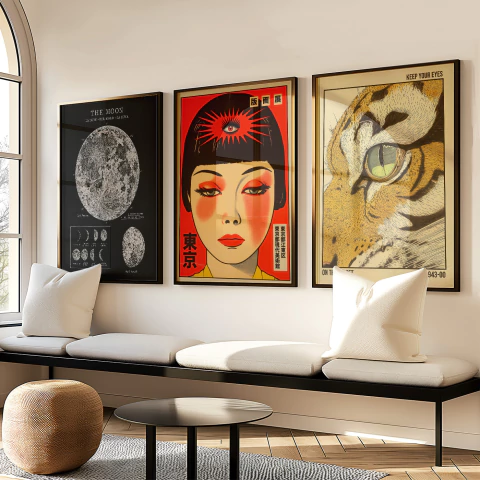 Set de 3 cuadros Cosmic 02 - comprar online