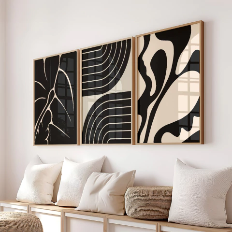 Set de 3 cuadros Abstractos 03 - comprar online