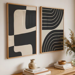 Set de 2 Cuadros Abstractos 03 - comprar online