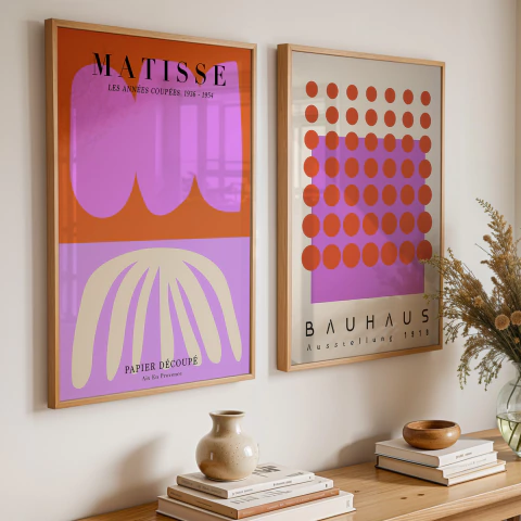 Set de 2 cuadros Bauhaus Matisse - comprar online