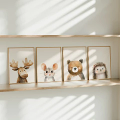 Set de 4 láminas #12 - Infantiles - comprar online